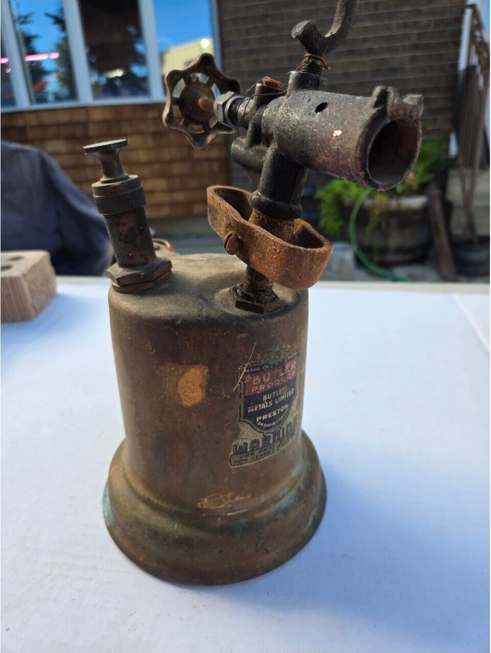 Vintage 1960s Butler Products Brass Blow Torch Preston Ontario Canada Antique